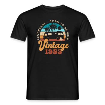 70 Years Anniversary 70 Years Born in 1953 - Men's T-Shirt - black - Front - AI Model Male 178 light (178cm)