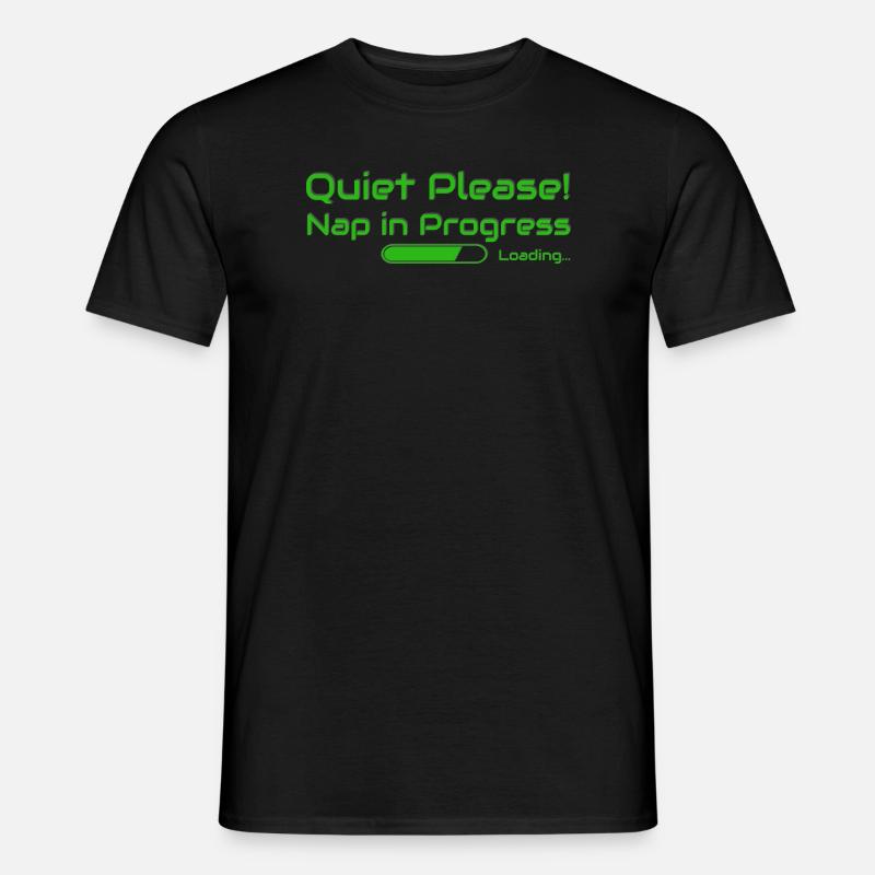 Please Quiet! Progressing Nap |Für Vielschläfer - Männer T-Shirt - Schwarz