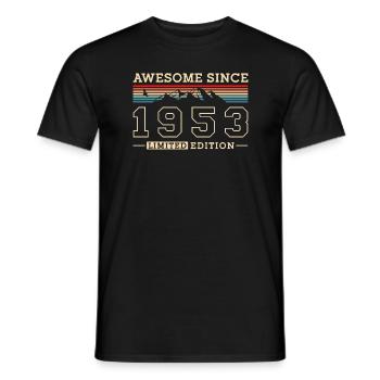 Geboren in 1953 Jahrgang Geburtstag Geschenkidee - Männer T-Shirt - Schwarz - Vorne - AI Model Male 178 light (178cm)