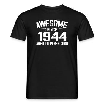 Jahrgang 1944 Geschenk zum 80. Geburtstag 1944 - Männer T-Shirt - Schwarz - Vorne - AI Model Male 178 light (178cm)