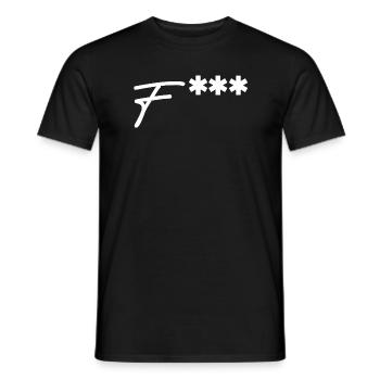 Fuck | zensiert, Provokation, lustige Sprüche - Männer T-Shirt - Schwarz - Vorne - AI Model Male 178 light (178cm)