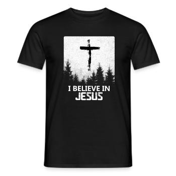 Glaube an Gott I Believe in Jesus Christ - Männer T-Shirt - Schwarz - Vorne - AI Model Male 178 light (178cm)
