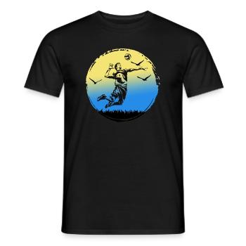 VOLLEYBALL Volleyball SCHMETTERBALL Time out - Men's T-Shirt - black - Front - AI Model Male 178 light (178cm)