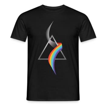 Optics refraction - Men's T-Shirt - black - Front - AI Model Male 178 light (178cm)