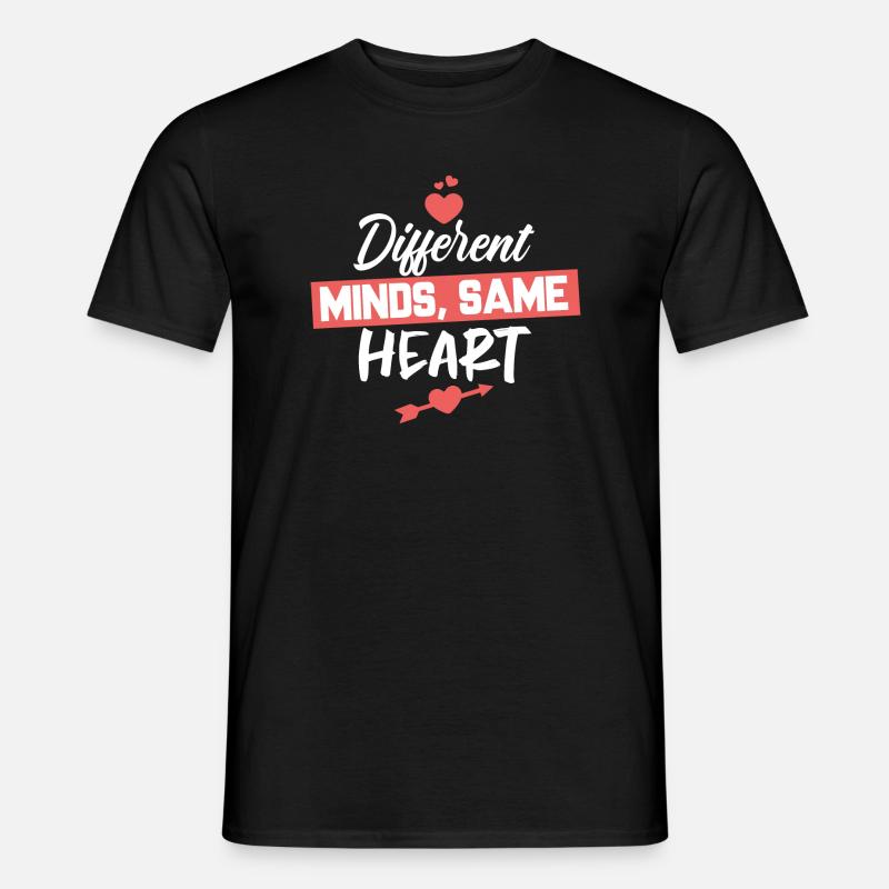 Neurodiverses Ehepaar Valentinstag - Männer T-Shirt - Schwarz
