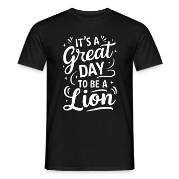 Lion Lion Animal Africa - Men's T-Shirt - black - Front - AI Model Male 178 light (178cm)
