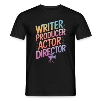 Filmemacher Filmregisseur Kameramann Film - Männer T-Shirt - Schwarz - Vorne - AI Model Male 178 light (178cm)