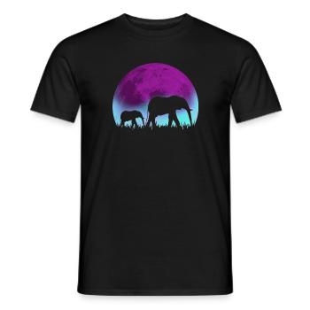 Elefanten in Afrika - Männer T-Shirt - Schwarz - Vorne - AI Model Male 178 light (178cm)