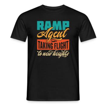 Ramp Agent Taking Flight To New Heights - Men's T-Shirt - black - Front - AI Model Male 178 light (178cm)