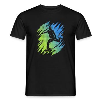Fußballer Fußballspieler Jungen Fußball - Männer T-Shirt - Schwarz - Vorne - AI Model Male 178 light (178cm)