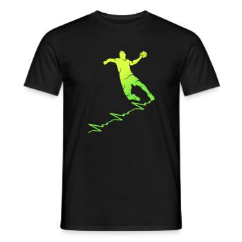 Handball Herzlinie Handballspieler Handballer - Männer T-Shirt - Schwarz - Vorne - AI Model Male 178 light (178cm)
