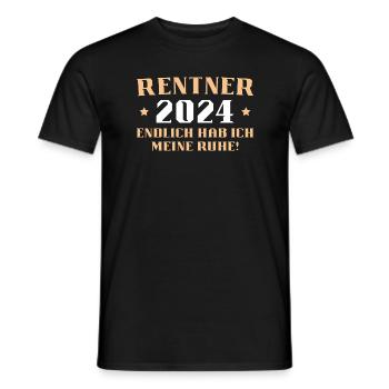 Ruhestand Pension Rente 2024 Rentner - Männer T-Shirt - Schwarz - Vorne - AI Model Male 178 light (178cm)