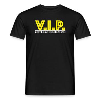 VIP | Personne très importante, dictons drôles - T-shirt homme - noir - Devant - AI Model Male 178 light (178cm)