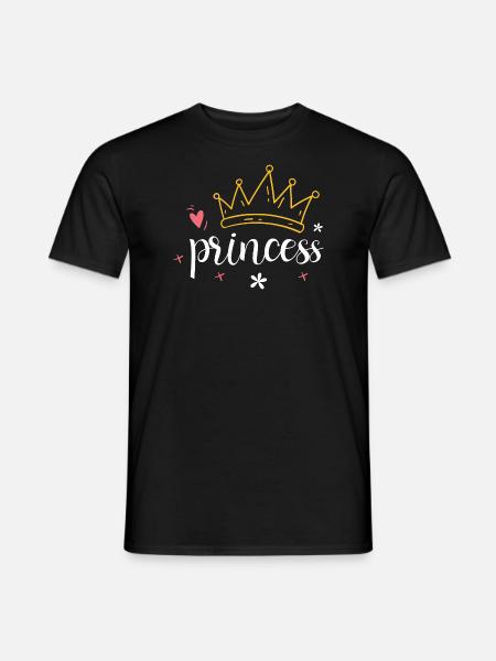 Crown - Diadem Princess - Men's T-Shirt - black