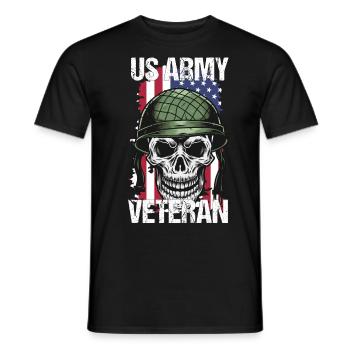 Cadeau du drapeau du soldat de l’armée américaine - T-shirt homme - noir - Devant - AI Model Male 178 light (178cm)