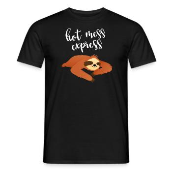 Heißes Durcheinander Express Faul Niedliches Faultier - Männer T-Shirt - Schwarz - Vorne - AI Model Male 178 light (178cm)