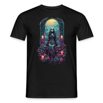 Occulte gothique sorcière magique sombre Halloween - T-shirt homme - noir - Devant - AI Model Male 178 light (178cm)