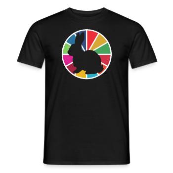 Easter Bunny | Colors, Easter, Easter Egg, Easter - Men's T-Shirt - black - Front - AI Model Male 178 light (178cm)