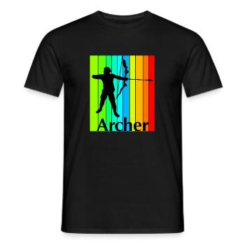 Archer - T-shirt homme - noir - Devant - AI Model Male 178 light (178cm)
