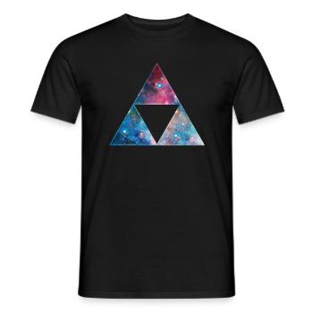 Galaxy Triforce, Mathematics, Universe, Space, - T-shirt homme - noir - Devant - AI Model Male 178 light (178cm)