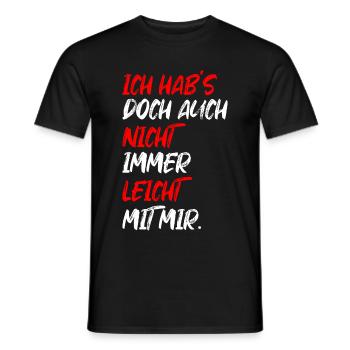 Pas toujours facile avec moi drôle de cadeau - T-shirt homme - noir - Devant - AI Model Male 178 light (178cm)