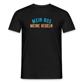 Mein Bus Meine Regeln Lustiger Spruch Busfahrer - Männer T-Shirt - Schwarz - Vorne - AI Model Male 178 light (178cm)