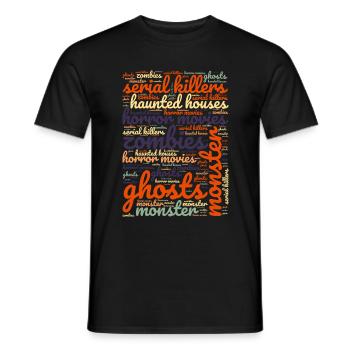 Horror Movie Addict et Horror Movie Fan Design - T-shirt homme - noir - Devant - AI Model Male 178 light (178cm)