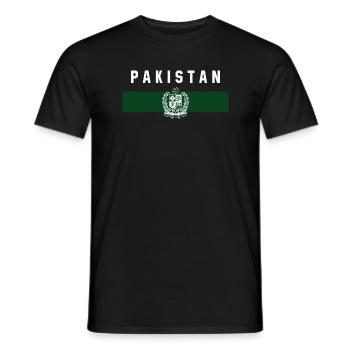 Pakistan - drapeau et armoiries - T-shirt homme - noir - Devant - AI Model Male 178 light (178cm)