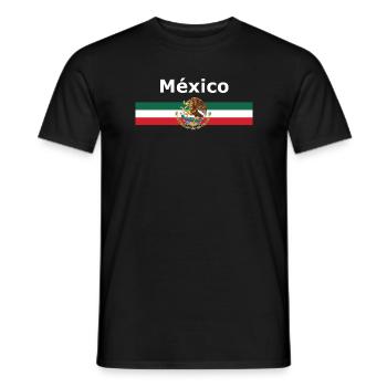 Mexique - Drapeau et armoiries - T-shirt homme - noir - Devant - AI Model Male 178 light (178cm)