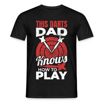 Dieser Darter Vater weiß wie man spielt - Männer T-Shirt - Schwarz - Vorne - AI Model Male 178 light (178cm)