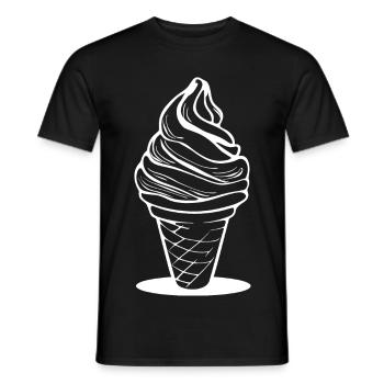 Eistüte Skizze - Männer T-Shirt - Schwarz - Vorne - AI Model Male 178 light (178cm)