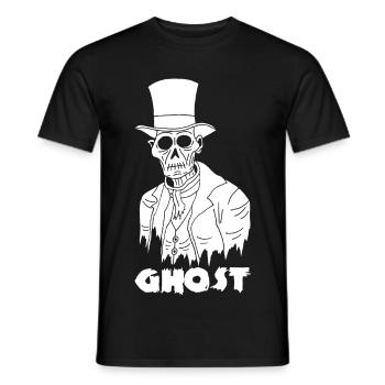 Vintage Ghost - Men's T-Shirt - black - Front - AI Model Male 178 light (178cm)