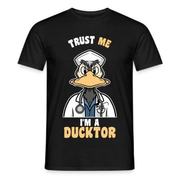 Trust Me Im Ducktor Humor Doctor Gift Doctor - Men's T-Shirt - black - Front - AI Model Male 178 light (178cm)