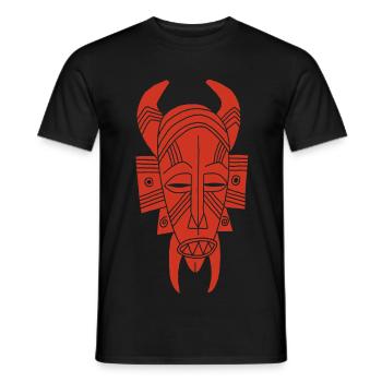 Démon rouge africain - T-shirt homme - noir - Devant - AI Model Male 178 light (178cm)