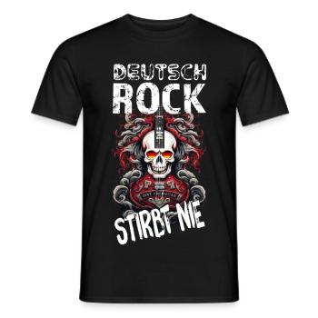 German Rock Never Dies - Men's T-Shirt - black - Front - AI Model Male 178 light (178cm)