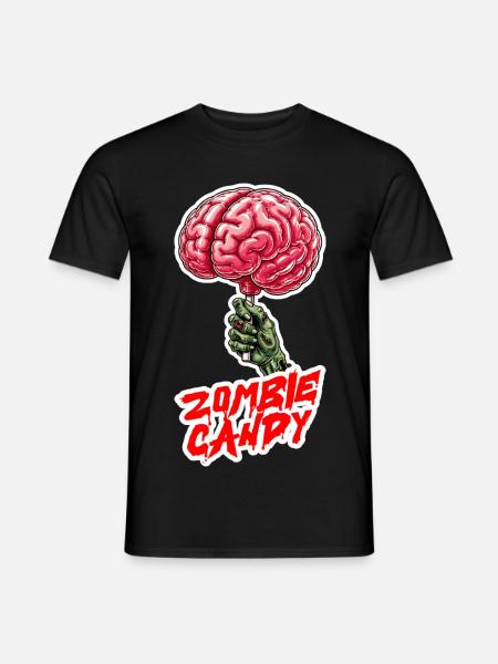 Zombie Brain Halloween - Männer T-Shirt - Schwarz