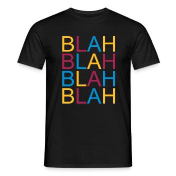 blah blah blah - T-shirt homme - noir - Devant - AI Model Male 178 light (178cm)
