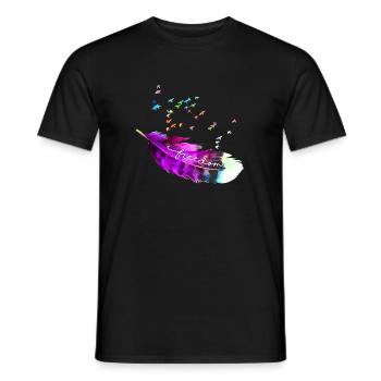 plume 10 - T-shirt homme - noir - Devant - AI Model Male 178 light (178cm)