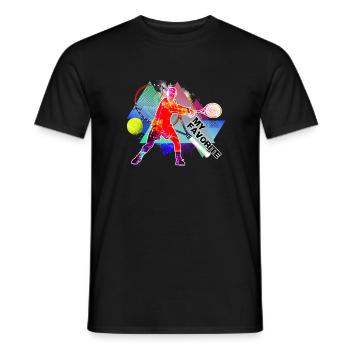tennis - T-shirt homme - noir - Devant - AI Model Male 178 light (178cm)