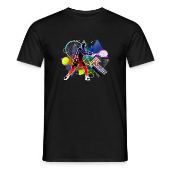 tennis 6 - T-shirt homme - noir - Devant - AI Model Male 178 light (178cm)