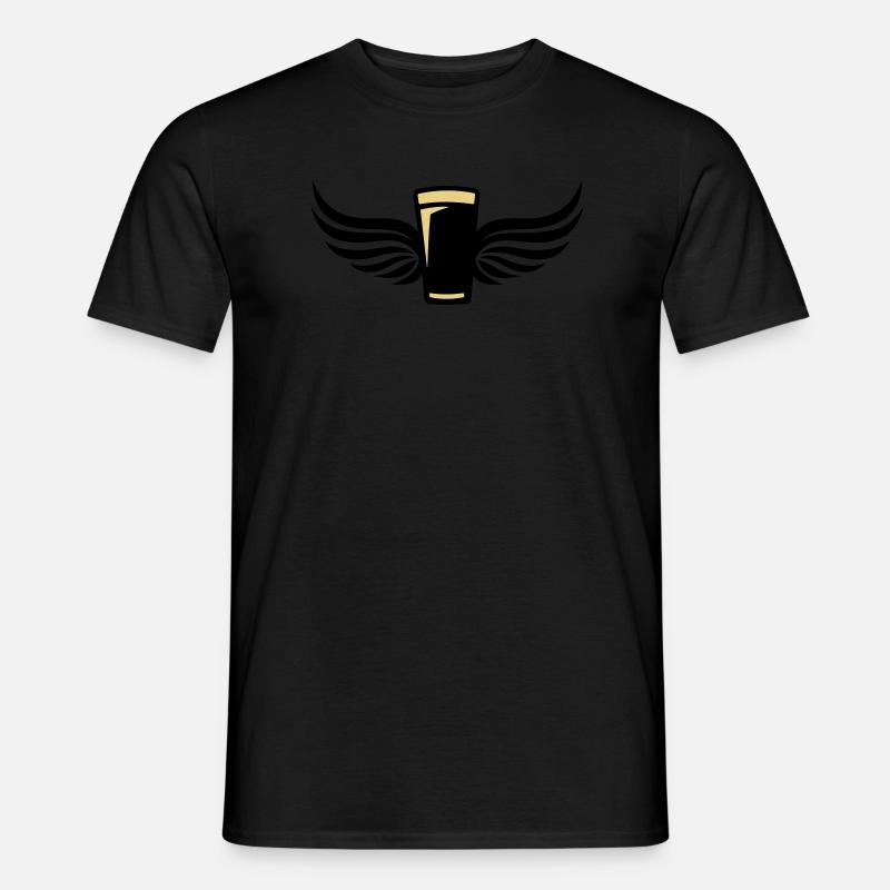 Bierflügel 2c - Männer T-Shirt - Schwarz