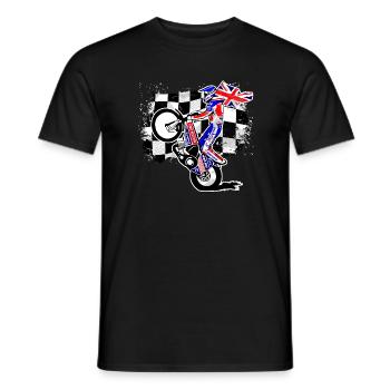 Speedway - Union Jack - UK Flag - T-shirt homme - noir - Devant - AI Model Male 178 light (178cm)