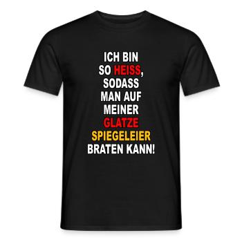 Glatze und Spiegeleier Lustig - Männer T-Shirt - Schwarz - Vorne - AI Model Male 178 light (178cm)