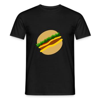 Burger Symbol - Männer T-Shirt - Schwarz - Vorne - AI Model Male 178 light (178cm)