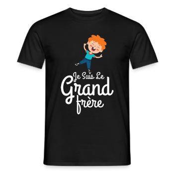 Je suis le grand frère - T-shirt homme - noir - Devant - AI Model Male 178 light (178cm)