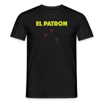 El Patron! Mafia Pablo Escobar lustige Sprüche Fun - Männer T-Shirt - Schwarz - Vorne - AI Model Male 178 light (178cm)
