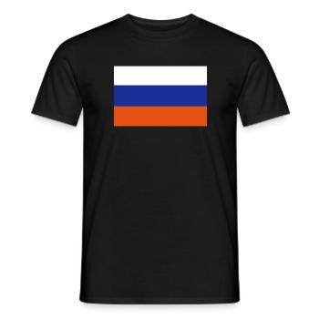 drapeau Russe - T-shirt homme - noir - Devant - AI Model Male 178 light (178cm)