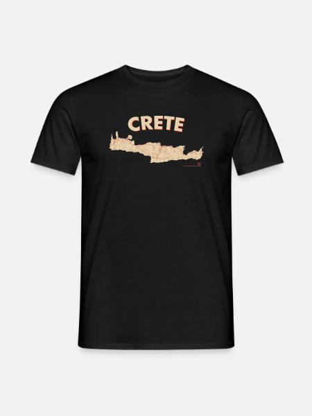Crete Kreta drmaps w - Männer T-Shirt - Schwarz