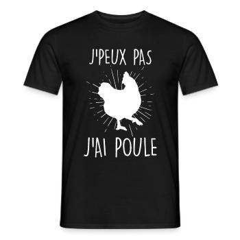 La Poule - T-shirt homme - noir - Devant - AI Model Male 178 light (178cm)