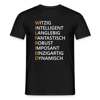 Wilfried Name Geschenk - Männer T-Shirt - Schwarz - Vorne - AI Model Male 178 light (178cm)